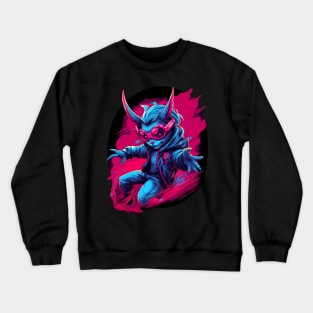 Cool Mischievous Kawaii Demon Bursting with Demonic Charm Crewneck Sweatshirt